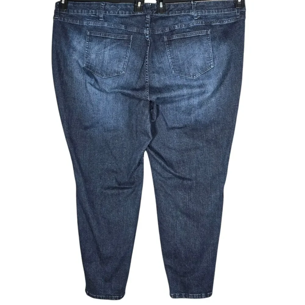 Torrid Denim Jeans 30 Plus Classic Skinny Vintage Stretch Dark Wash Mid Rise - Picture 6 of 11